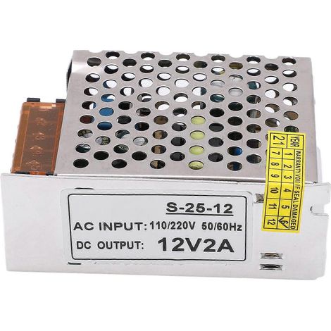Gleichstrom-Schaltnetzteil mit Netztransformator, Überwachungs-LED-Leuchte und Adapter 110 V/220 V