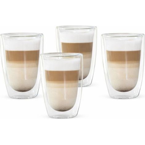 Verres à Latte Macchiato - 400 ml - Lot de 4 - Verres à double paroi - Verres à thé à double paroi (1/4)