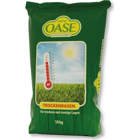 Grüne Oase Graines de gazon Gazon sec 10 kg à enracinement profond, tolérant la sécheresse