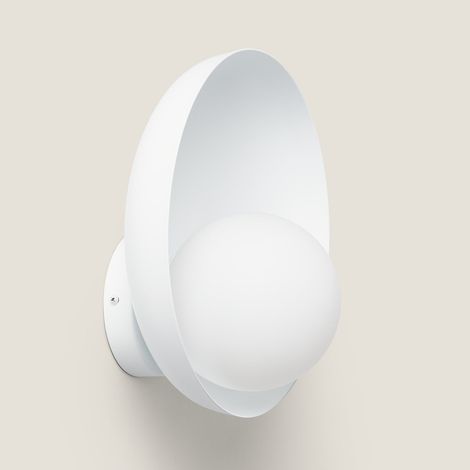 Aplique de Pared Metal y Cristal Bera Blanco
