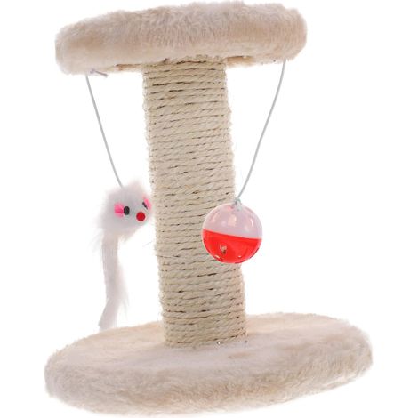 Poteau À Gratter pour Chat Décoration De Sol Themberchaud Jouets pour Animaux en Peluche Poteau d'escalade pour Chat Tour À Gratter pour Chat Poteau À Gratter Vertical Griffoirs (1/5)
