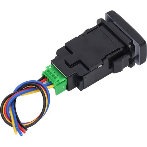 Kfz-Lichtschalter 3A 12V 20mΩ Erdungswiderstand 8000 Schaltzyklen hitzebeständig ABS wasserdichter Schalter mit Kabel (1/5)