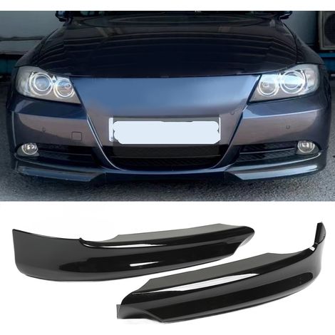 Frontstoßstangenblenden (ein Paar, links und rechts) für BMW 3er E90 2005-2008, glänzend schwarz (1/5)