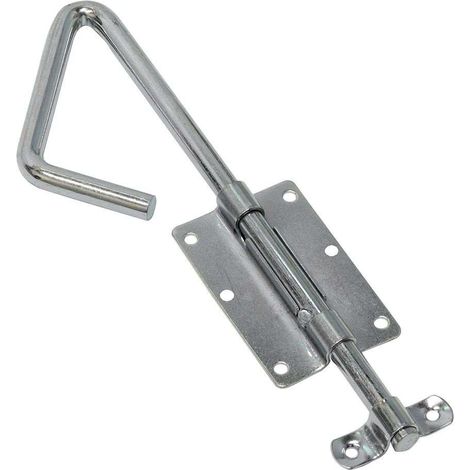 Verrou baïonnette 320mm universel poignée acier portail porte jardin loquet levier tige blocage butée arrêt (1/2)