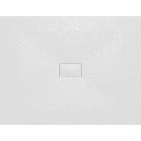 Aquariss SMC Slate Effect Shower Enclosure Tray Base 100cm Wide and Length 130cm White