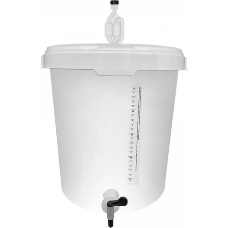 Gärbehälter, Getränkefass, Gäreimer mit Zapfhahn - BREWFERM 30L graduiert (1/4)