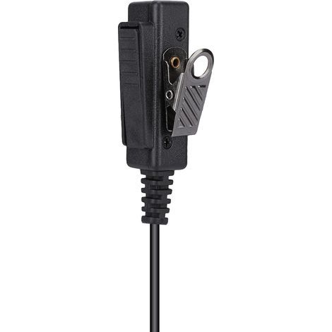 Auricolare a 2 pin con tubo ad aria, pulsante PTT e cuffia audio per kit di sorveglianza Motorola. (1/5)