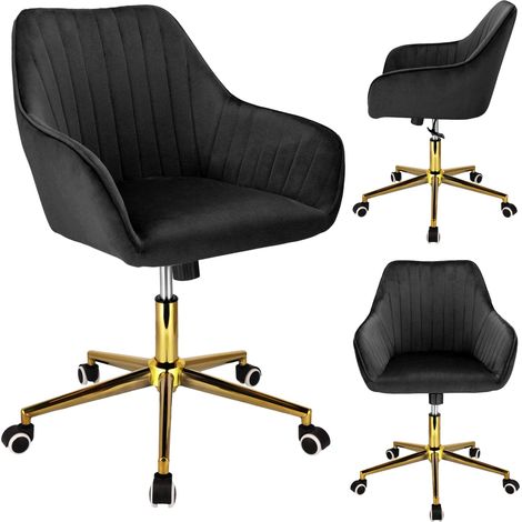 Elegante sedia da ufficio girevole CORUM per ufficio, poltrona JUMIhome nera