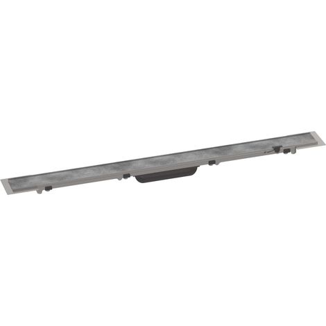 Hansgrohe RainDrain Rock - Canalina doccia lineare 800, con griglia per piastrellatura, acciaio inox 56031000