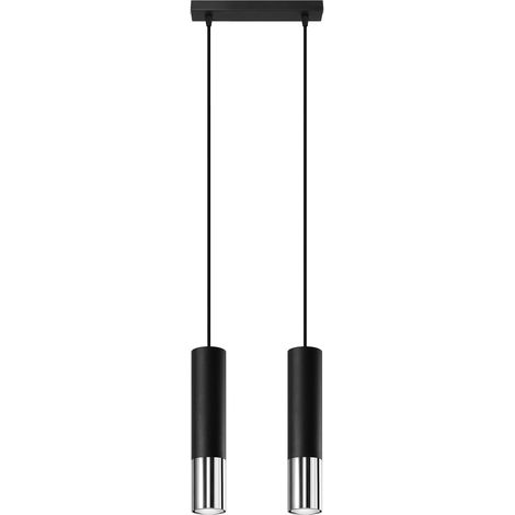Lampada a sospensione Loopez 2 GU10 nera Sollux SL.0941 (1/5)