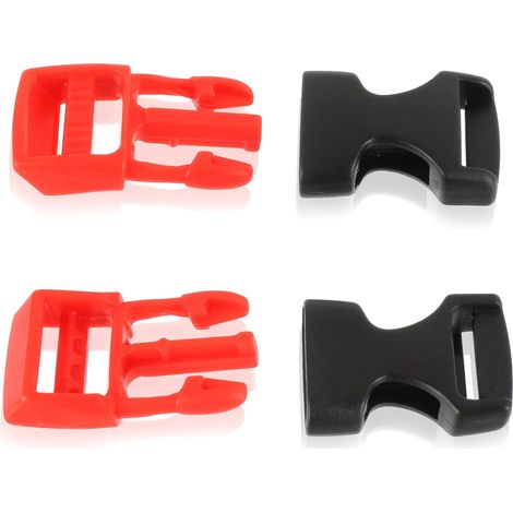 Set mit 2 Kinnriemen für Helme mit Verschlussstopfen, kompatibel mit Rennrad-, Motorrad-, Mountainbike- und E-Bike-Helmen (Rot) (1/5)