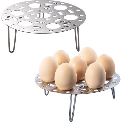 Support de cuisson vapeur pour casseroles, panier vapeur inox 304, 7 trous, grille à œufs, plateau vapeur pliable multifonction, accessoire de cuisson réutilisable. (1/5)