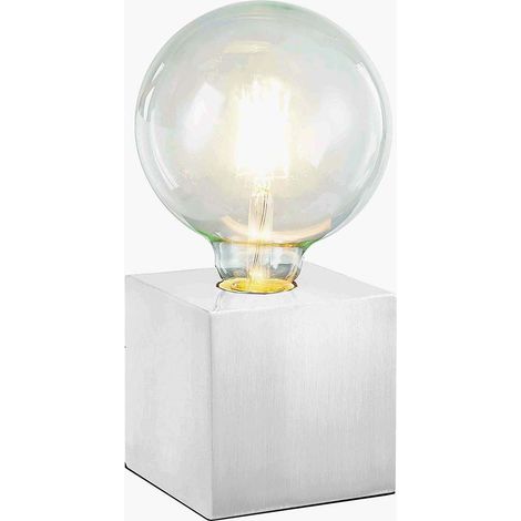 Lampe de table lampe de chevet tactile métal blanc E27 H 10 cm