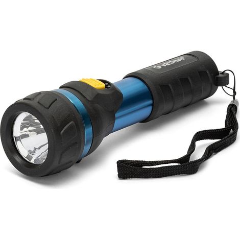 Lampe torche LED VELAMP en aluminium et caoutchouc, 100 lumens, IP65, portable et durable. (1/4)