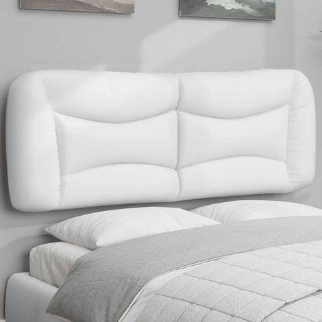 vidaXL Coussin de tête de lit Hvar blanc 137 cm similicuir (1/5)