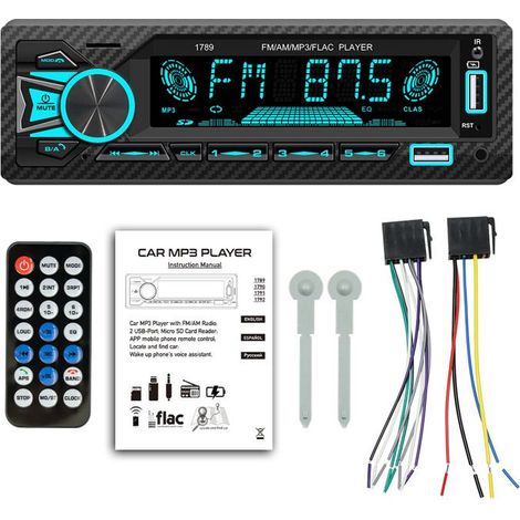 Lecteur MP3 bluetooth pour voiture, chargeur double USB, génération d'autoradio multifonctionnel, CD DVD (1/2)