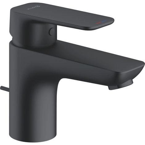 Kludi Pure&Style - Grifo de lavabo con desagüe, negro mate 403823975 (1/3)