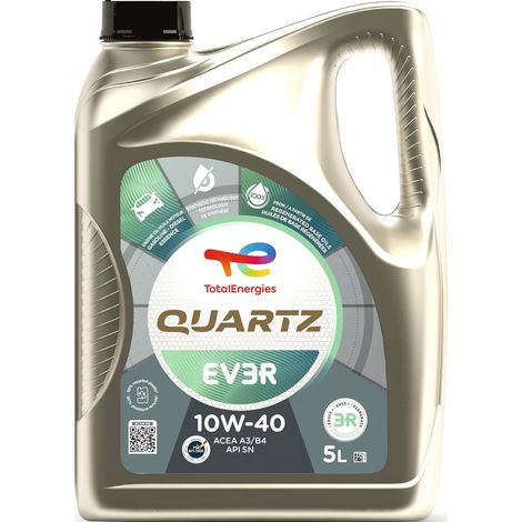 Quartz EV3R 10W-40, Huile moteur essence et Diesel, 5 litres (1/5)