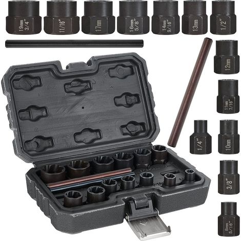 Set di bussole per viti danneggiate 6-19 mm 15 pezzi (50) (1/5)