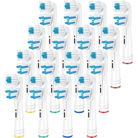 Brossettes de rechange Dual Clean compatibles avec la brosse à dents électrique - Action nettoyante double pour un nettoyage complet et efficace (16) (1/5)