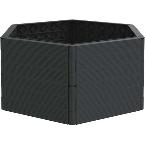 Garden Planter Anthracite PP vidaXL
