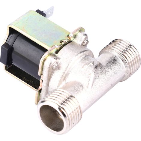 Électrovanne électrique en laiton DC12V G1/2 NC normalement fermée pour entrée d'eau (1/5)