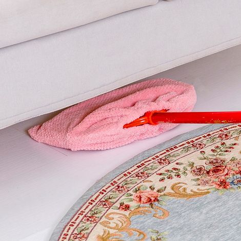 Housse de serpillière lavable chiffon nettoyant accessoire de ménage maison rose