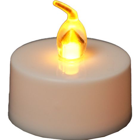 Set mit 12 flackernden LED-Teelichtern, ideal für Halloween, Weihnachten, Herbst und Winter, Hochzeiten – Durchmesser: 3,6 cm – Höhe: 4 cm