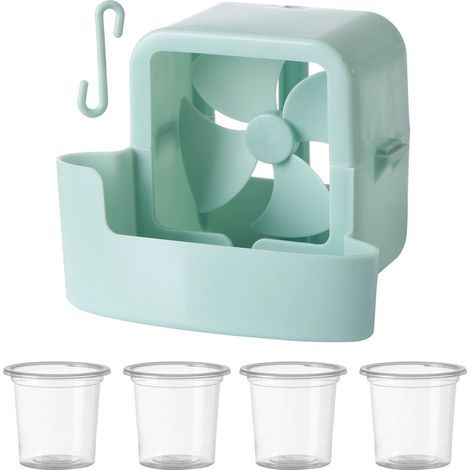 Glacière portable avec crochet, bleue, 1 unité, ventilateur à glace pour un refroidissement rapide, ajoutez des glaçons sur la table (1/5)