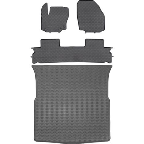 Tapis de coffre RIGUM 408195 + tapis GEYER 865/3C - Ford S-Max I VAN 05.2006-08.2015 (5 places) - Tapis ovale pour les pieds du conducteur - À détacher (1/5)