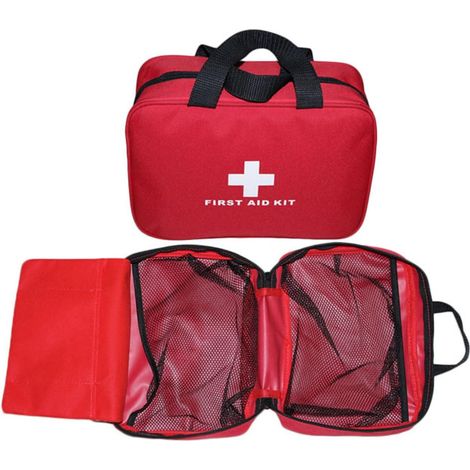 Sac de Premiers Secours Vide, Durable, Sac de Rangement pour Premiers intervenants, Sac d'urgence pour la Maison, Le Bureau, la Cuisine, l'extérieur, Rouge (1/5)