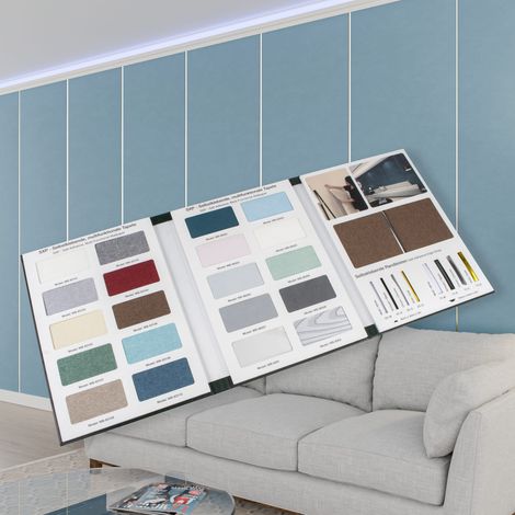 HEXIM selbstklebende Isoliertapete 1,82 m² Wandisolierung 280x65cm schalldämmend 4mm dekorativ 2in1 Tapete: Mustermappe, Mustermappe