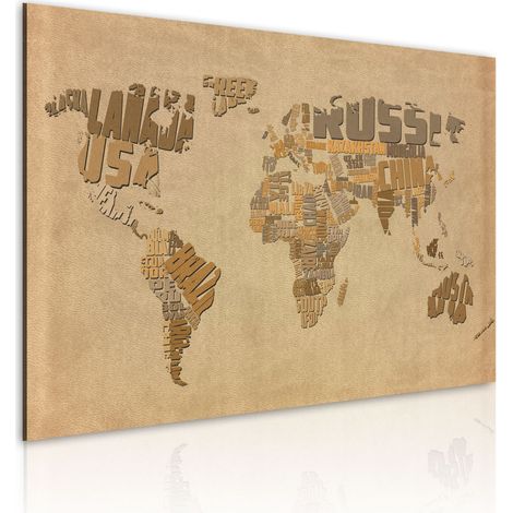 Quadro - Vecchia mappa del mondo - 90x60 (1/4)
