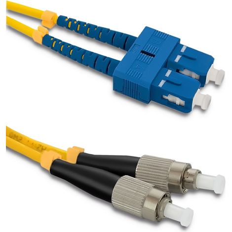 Cavo patch in fibra ottica Qoltec SC/UPC - FC/UPC  Monomodale  9/125  G652D  Duplex  1 m (1/3)