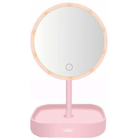 Andowl - Specchio Rotondo Per Trucco Da Tavolo Con Illuminazione A 3 Colori Led Touch Q-hz420 - (1/2)