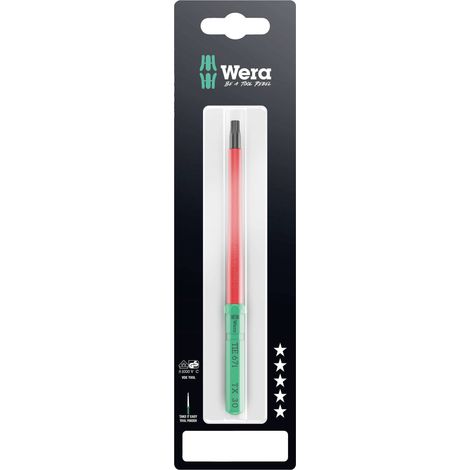 Wera Kraftform Kompakt VDE 67 i TX 30 x 157 mm TIE SB pour électricien TORX Lame interchangeable TX (1/5)