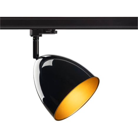 Lampe sur rail triphasée Para Cone noir - 1008055