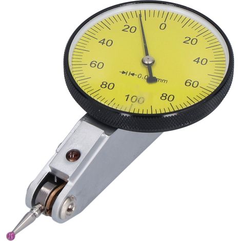 Jauge de mesure à levier 0-0,2mm en acier inoxydable, avec pointe en rubis et antichoc
