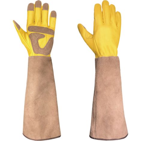 Gants jardinage taille rosiers, manches longues résistants perforations, protection avant-bras