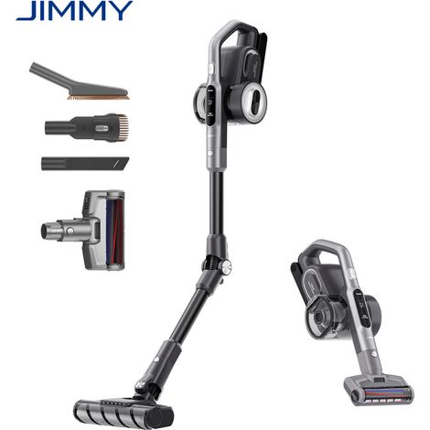 Staubsauger ohne Filter JIMMY H8 Flex: 185 AW, Autonomie 65 Minuten, LED-Bildschirm, flexibler Schlauch und abnehmbarer Akku