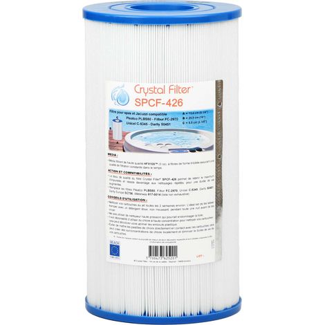 Filtre spa Crystal Filter® SPCF-426 Compatible Pleatco PLBS50 - Filbur FC-2970 - Unicel C-5345 - Darlly 50451 (1/5)