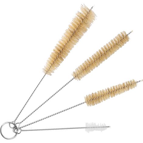 Lot de 4 goupillons pour bouteilles, 4 goupillons à long manche de tailles différentes, pour le nettoyage des tuyaux-AquaForge (1/5)