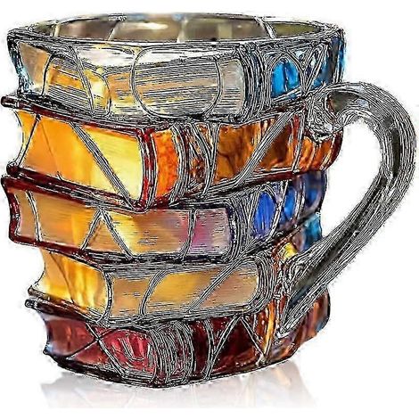 Mug Livre Peint, Nouveauté 2025 Mug à café Livre Peint en 3D, Cadeau de collection pour les amoureux de la littérature, Ajoutez une merveilleuse touche littéraire à votre boisson (A) (1/5)