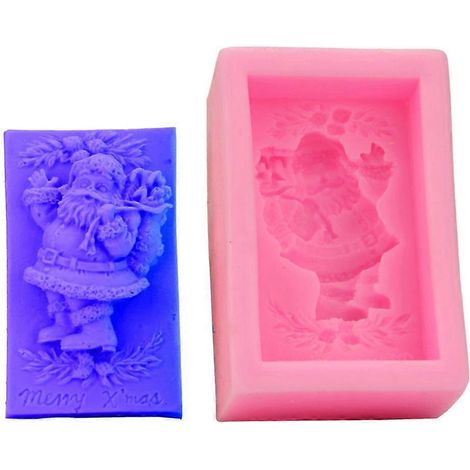 Moule en silicone 3D Père Noël pour fondant, décoration de gâteaux et chocolats, pâtisserie (1/4)