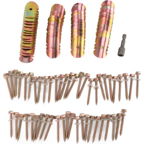 50 Pièces Attaches pour Grillage en Acier au Carbone Zingué Anti-Rouille, Agrafes de Clôture avec Clé Hexagonale pour Réparation de Clôture (1/5)