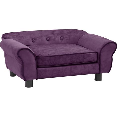 Divano per cani 72 cm peluche bordeaux 020000121