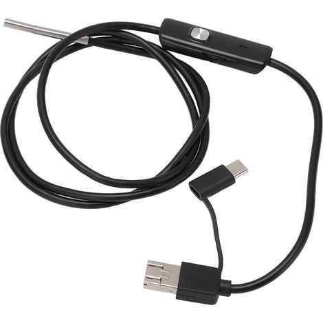 AN100-3.9 Endoscope 3,9 mm, caméra d'inspection haute définition pour pipelines, vision nocturne, compatible avec téléphones portables et industrie automobile, câble flexible de 5 m / 16,4 pi