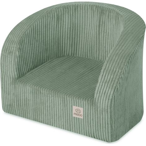 Seggiolino per bambini Misioo Dream Corner, verde, in velluto a coste di alta qualità (1/5)