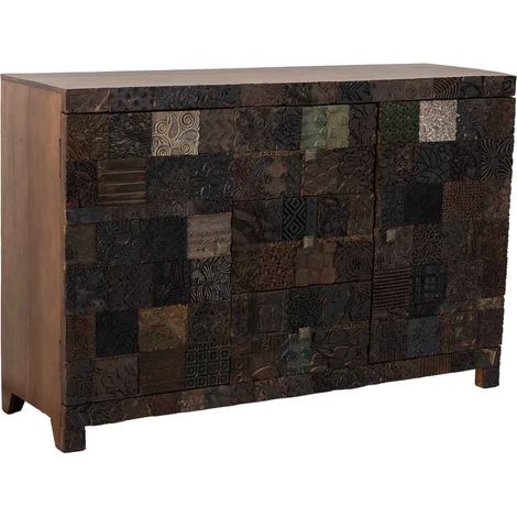 Aparador de madera marrón 152x48x102 (1/5)