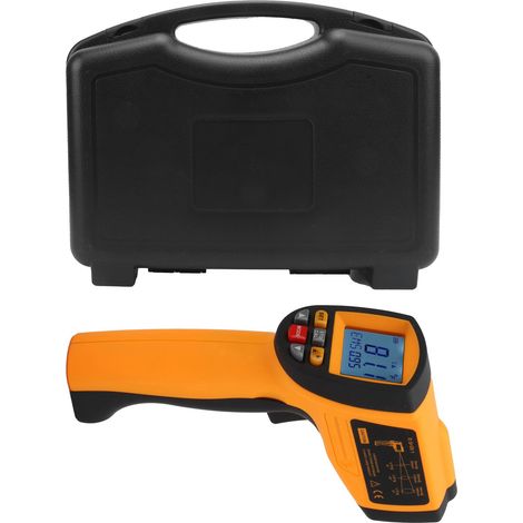 Thermomètre infrarouge GM1150 -301150°C, pistolet de température industriel sans contact, appareil portable à main pour mesure thermique, sans pile incluse. (1/5)